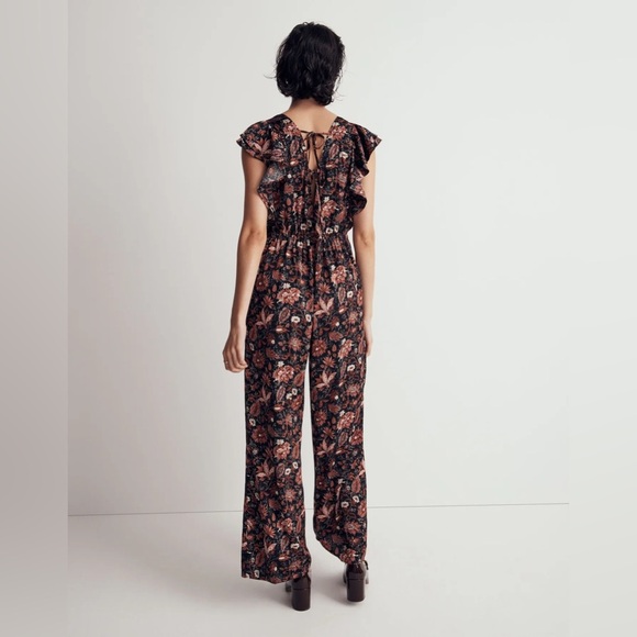 NWT Madewell Deep-V Ruffled Jumpsuit - Picture 3 of 10